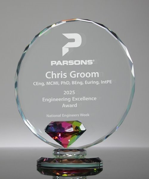 Picture of Prismatic Crystal Diamond Circle Award