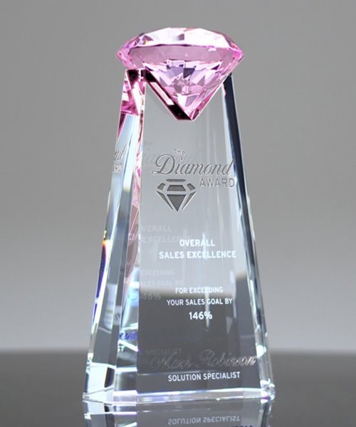 Picture of Essence Diamond Award - Pink Crystal