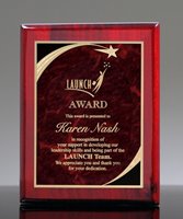 Picture of Premium Sweeping Star Plaque - Red Medium