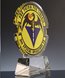 Picture of Custom Military Emblem Crystal Trophy