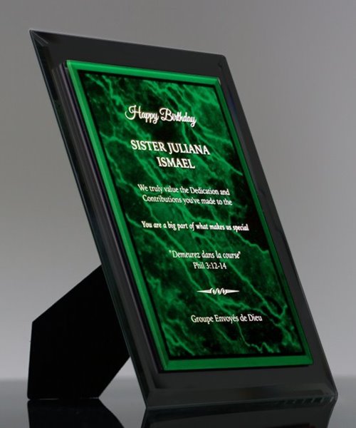 Picture of Fusion Award Plaque - Green Marble