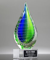 Picture of Cascading Droplet Art Glass Award