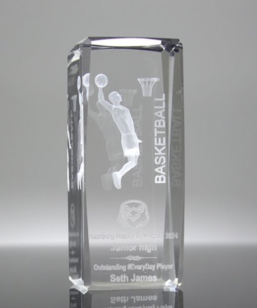 Picture of Collegiate Series Basketball 3D Crystal Trophy