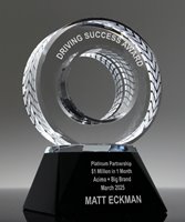 Picture of Driving Success Crystal Tire Award