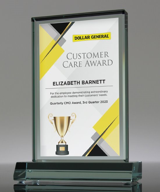 Jade Glass Synergy Rectangle Award | Edco Awards