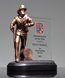 Picture of Fireman Trophy with Full Color Glass Plaque
