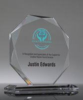 Picture of Starfire Crystal Full Color Octagon Trophy