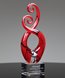 Picture of Red Art Glass Trophy