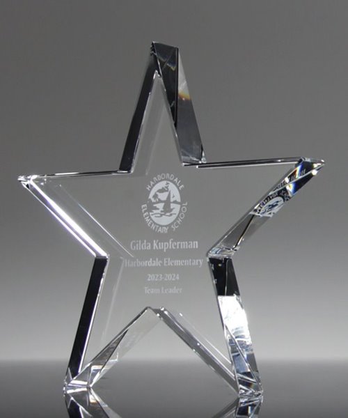 Picture of Flat Star Crystal Paperweight