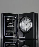 Picture of Black Piano Finish Book Clock Award