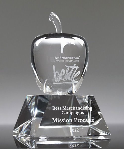 Picture of Clear Crystal Apple Award