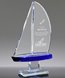 Picture of Blue Crystal Sailboat Award