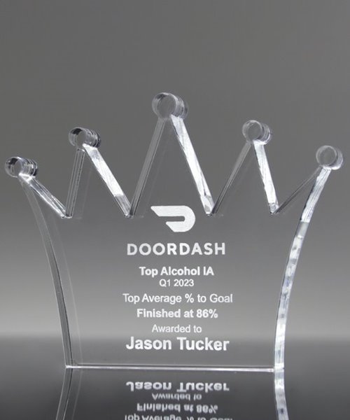 Custom Slant Acrylic Custom Acrylic Trophy Awards - 6 Inch Slant Design ...