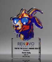 Picture of The GOAT Acrylic Paperweight Trophy