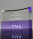 Picture of Two-Tone Crystal Crescent Award with Purple Base