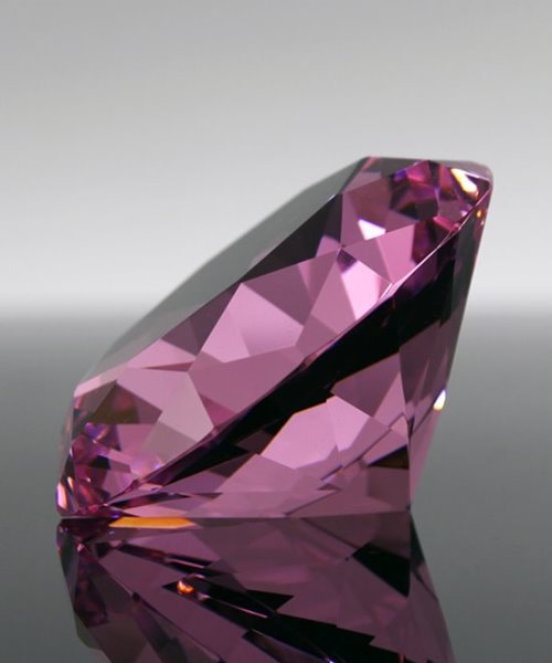Pink Crystal Diamond Award Paperweight | Edco Awards