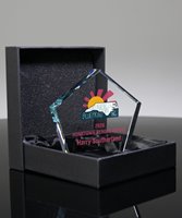 Picture of Pentagon Crystal Paperweight Full Color