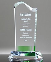 Picture of Green Gem Crystal Wave Award