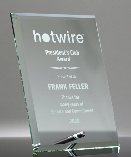 Acceptance Glass Plaque Award | Edco Awards