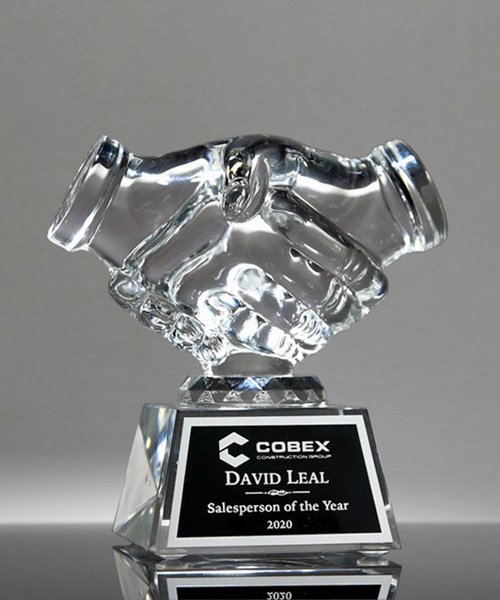 Picture of Triumph Crystal Handshake Award