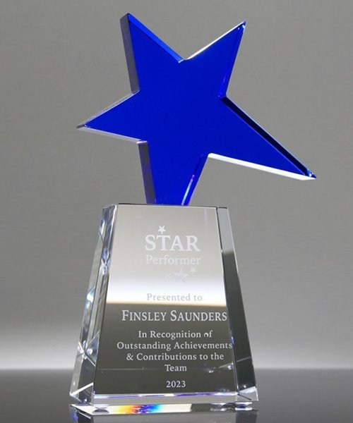 Picture of Meteor Blue Crystal Star Award