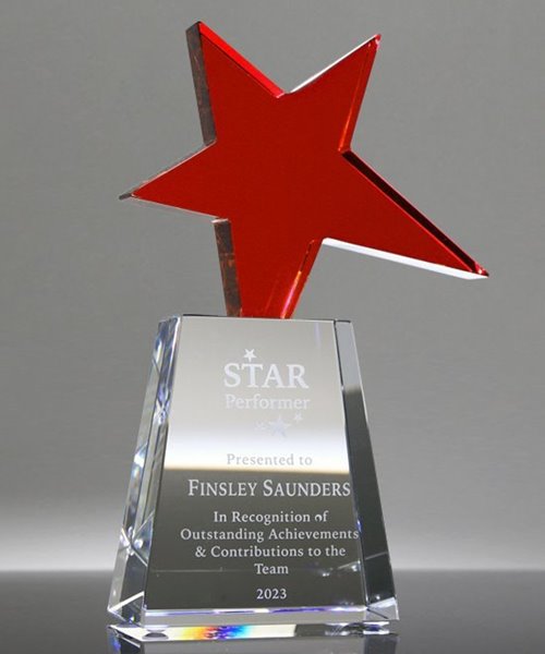 Picture of Meteor Red Crystal Star Award