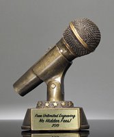 Picture of Gold Microphone Trophy Resin