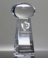 Picture of Large Crystal Football Pedestal Award