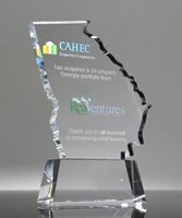 Picture of Custom Crystal State Shaped Award - Any State