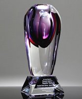 Picture of Purple Horizon Art Glass Vase Trophy