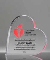 Picture of Acrylic Heart Paperweight Award