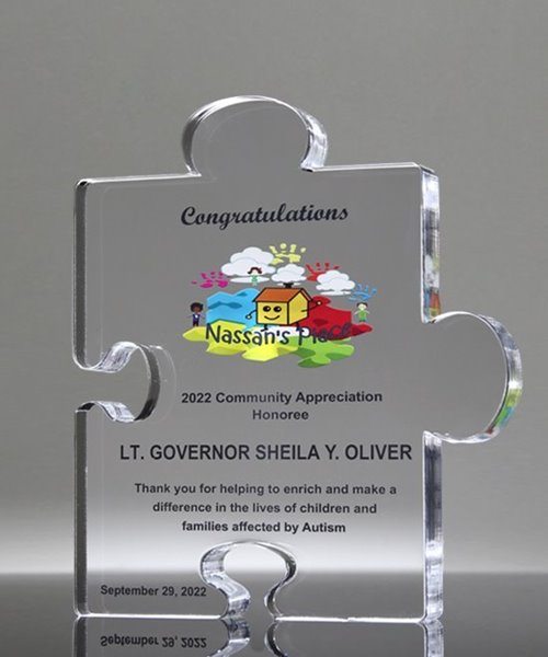 Picture of Acrylic Puzzle Piece Full Color Paperweight - Unity Series