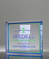 Picture of Round Edge Acrylic Rectangle Full Color Paperweight