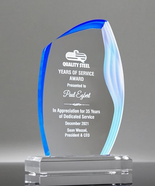 Picture of Artisan Blue Wave Acrylic Award