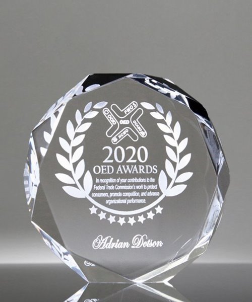 Picture of Premium Acrylic Free Standing Octagon Award