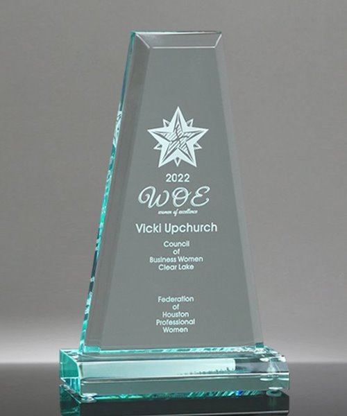 Picture of Beveled Prism Jade Acrylic Award
