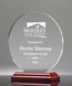 Picture of Acrylic Circle on Rosewood Base Award