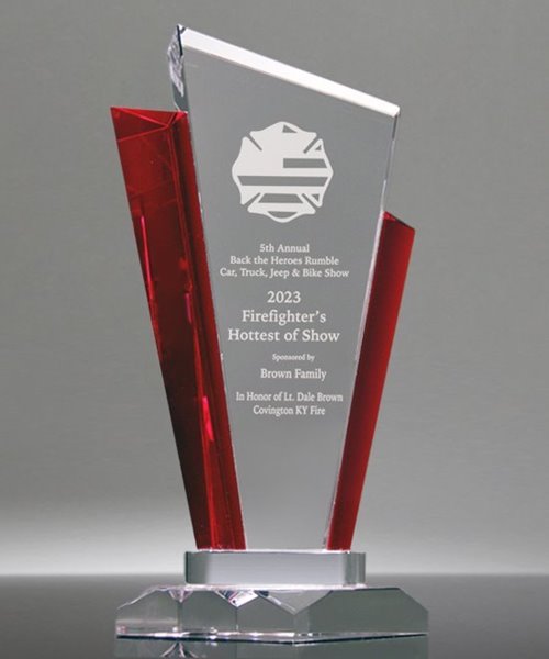 Picture of Firefighter Crystal Valor Trophy
