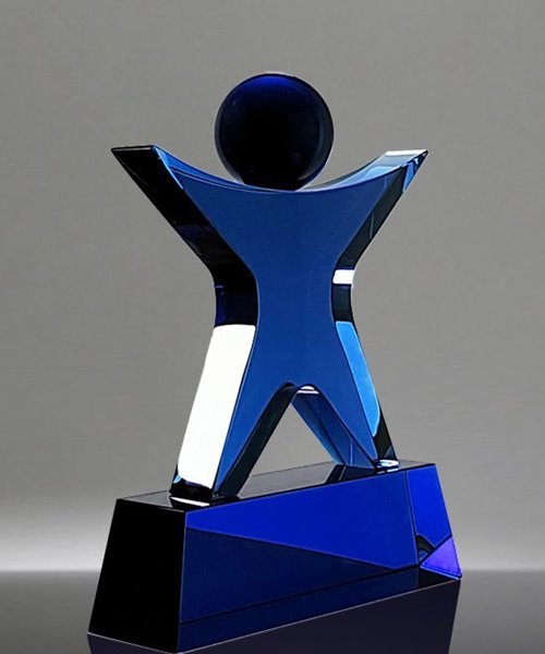 Picture of Custom Blue Crystal Starman Trophy