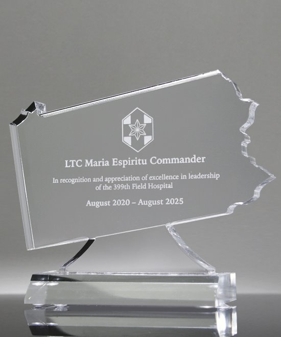 Pennsylvania Acrylic State Shape Trophy | Edco Awards