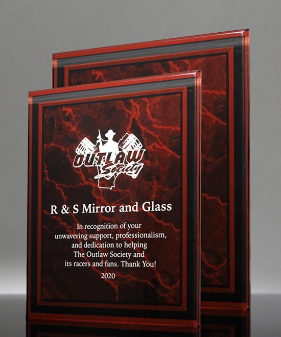 Red Marble Acrylic Plaque | Edco Awards