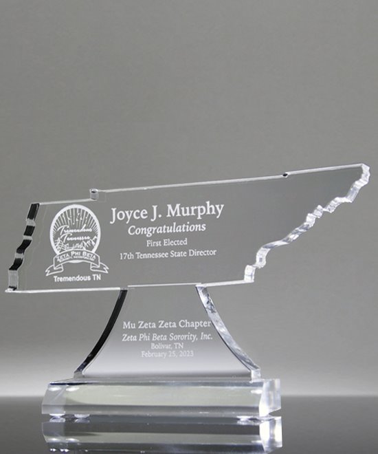 Tennessee Acrylic State Shape Trophy | Edco Awards