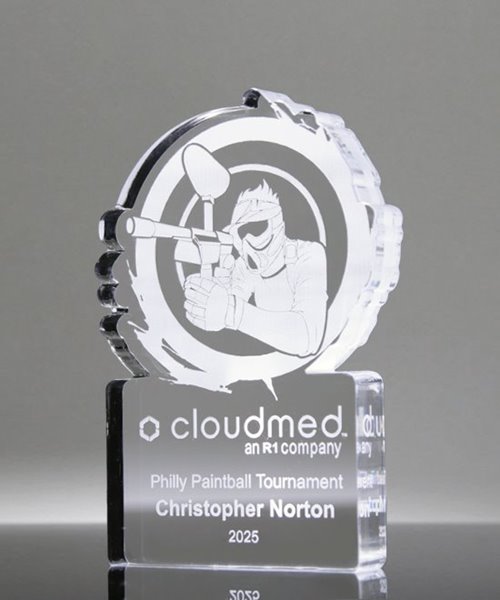Picture of Acrylic Paintball Paperweight Award