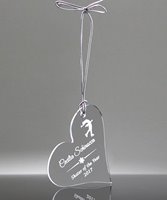 Picture of Engraved Acrylic Tree Ornament - Heart Shape