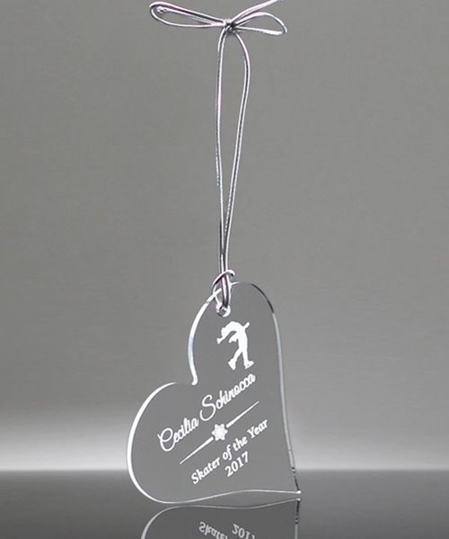Picture of Engraved Acrylic Tree Ornament - Heart Shape