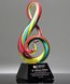 Picture of Radiant Note Art Glass Award - Black Base