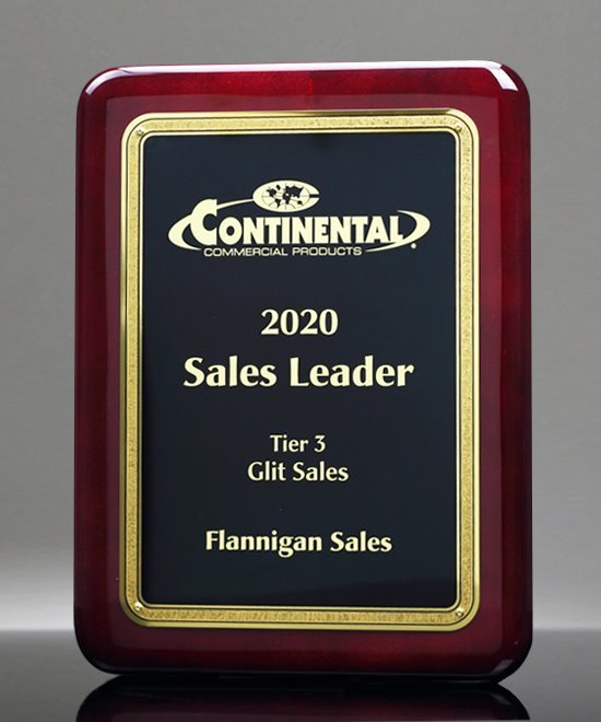 Premium Round Corner Rosewood Plaque | Edco Awards