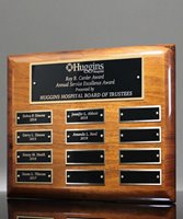 Picture of High Gloss Walnut 12-Plate Perpetual Plaque - Landscape