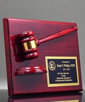 Picture of Rosewood Gavel Plaque with Sound Block