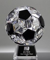 Picture of Faceted Crystal Soccer Ball Trophy